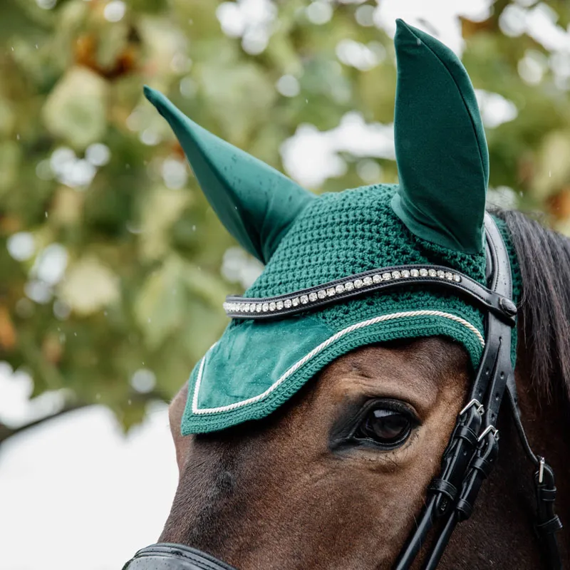 Kentucky  Wellington Velvet Fly Veil  Dark Green-1