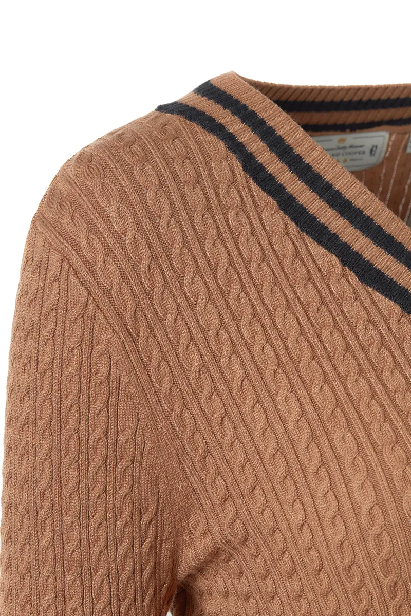 Holland Cooper Zoe Knit - Dark Camel Marl-5