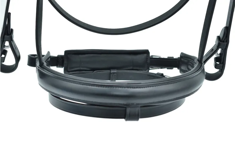 Dever Platinum Comfort Shaped Dressage Bridle - Black-4