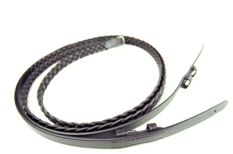 Dever Platinum Plaited Reins - Brown-1