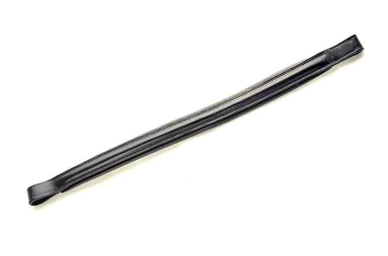Ascot Raised Padded Browband- Brown- Shetland 