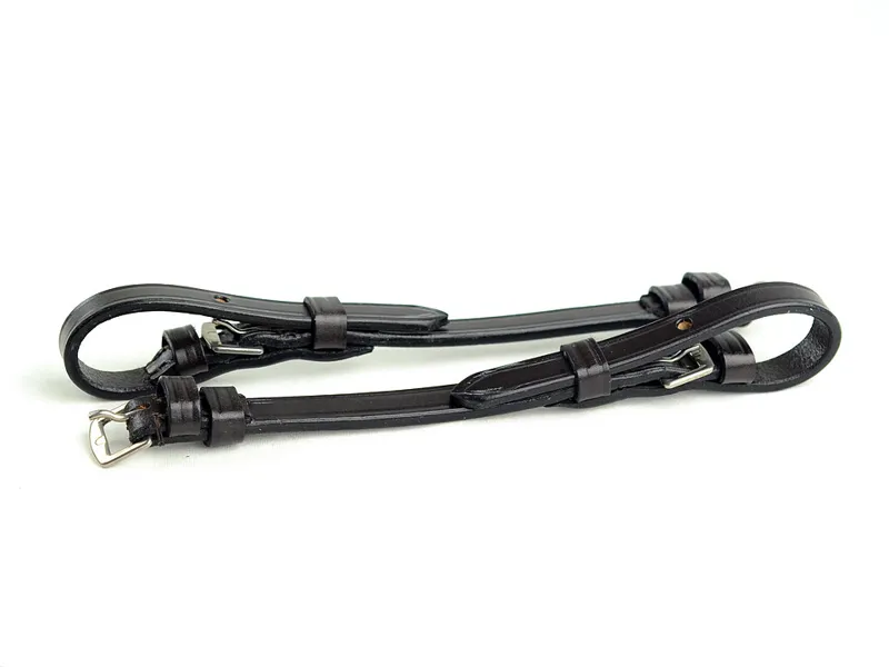 English Leather Cheek Piece Buckle Billeted Cob Brown 