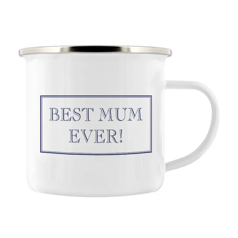 Stubbs Mugs Best Mum Ever Enamel Blue Mug
