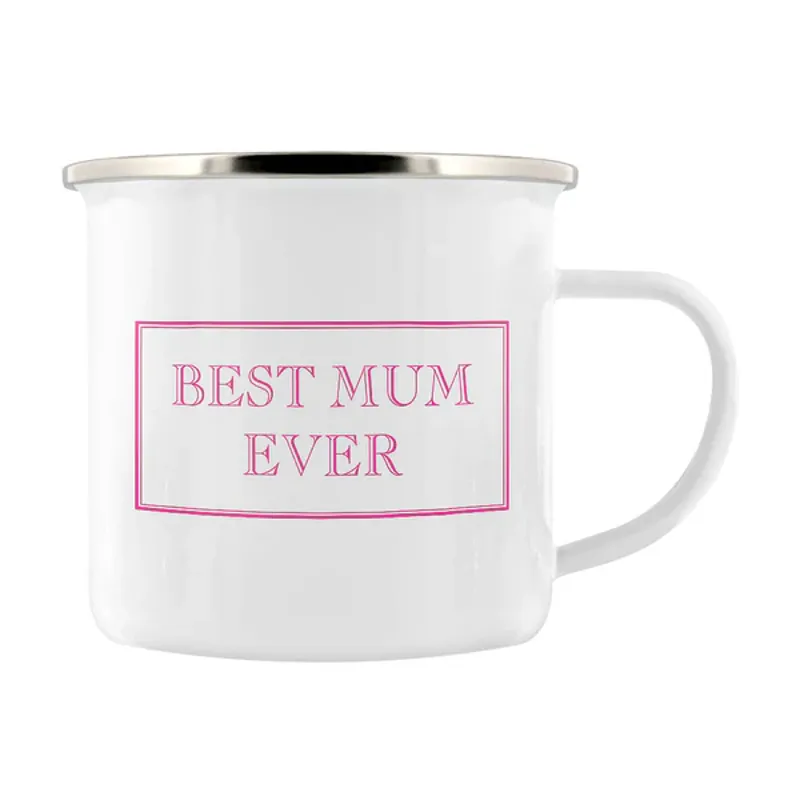 Stubbs Mugs Best Mum Ever Enamel Pink Mug