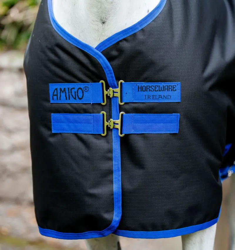 Amigo Ripstop 900D Plus Pony Turnout 50g Black/Classic Blue-1