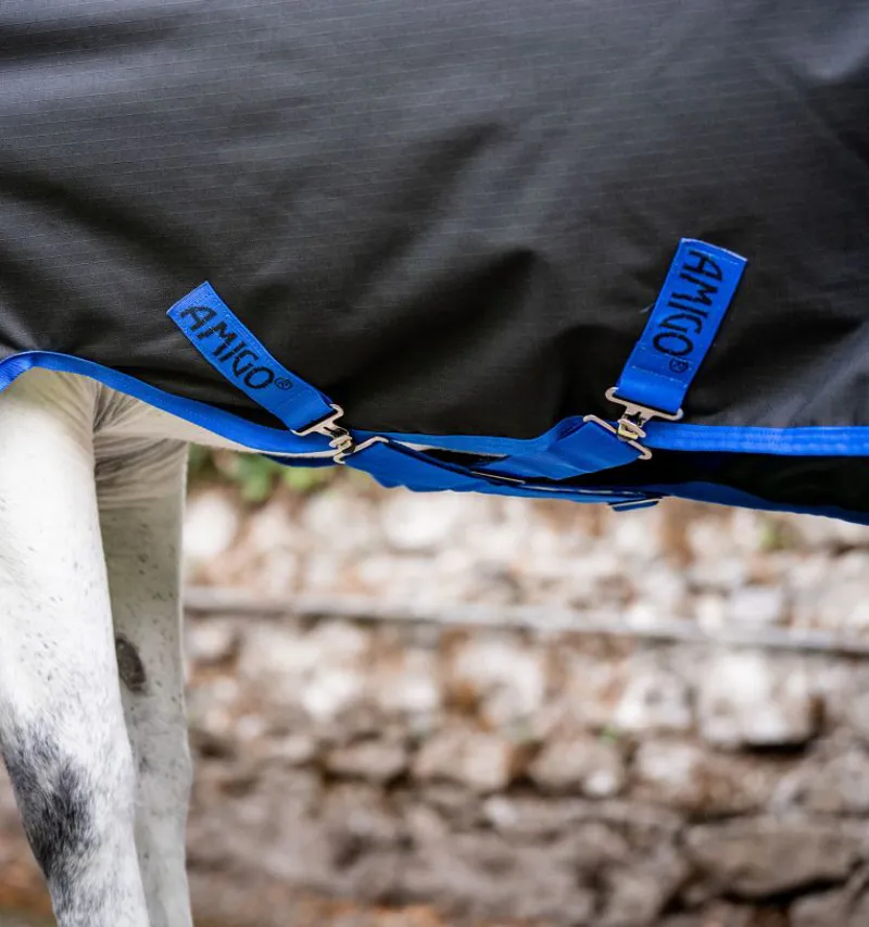 Amigo Ripstop 900D Plus Pony Turnout 50g Black/Classic Blue-2