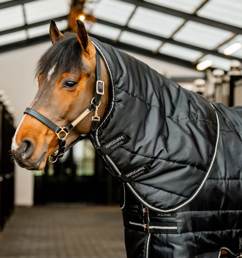 Horseware Easy Layer Stable Hood 100g - Black/Silver - Large