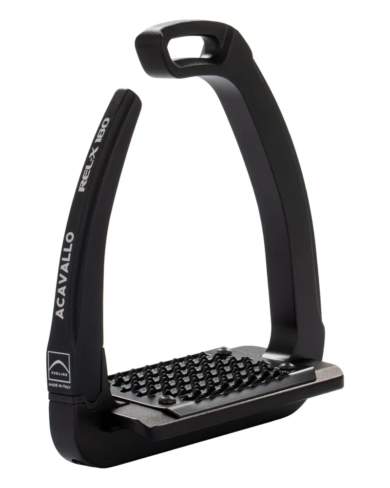 Acavallo Rel-X 180 Stirrups in Total Black-1