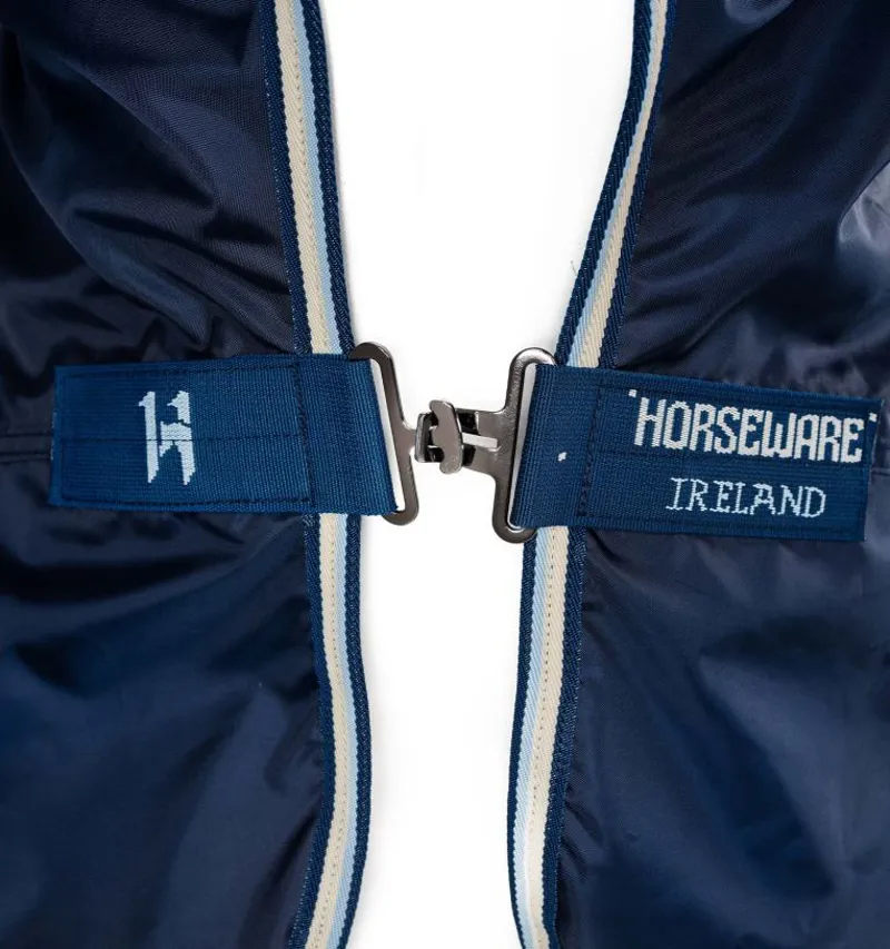 Horseware Newmarket Rain Sheet Mack with Fleece lining - Witney Navy-1