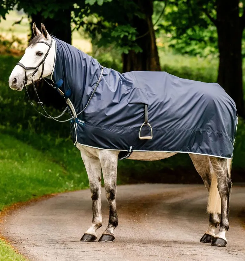 Horseware Newmarket Rain Sheet Mack with Fleece lining - Witney Navy