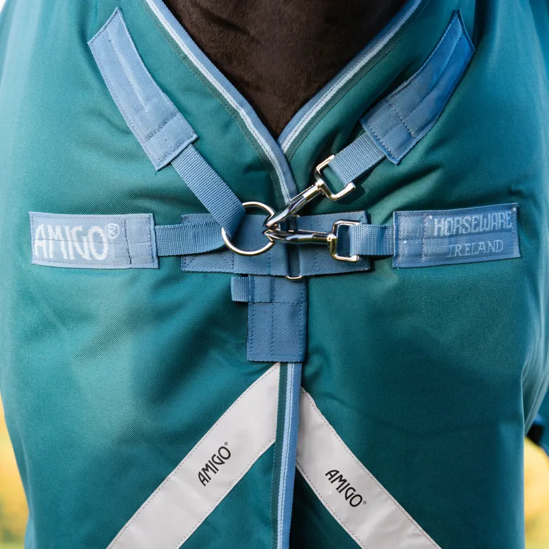 Amigo Bravo 12 Plus Heavy 400g Turnout Rug - Storm Green-1