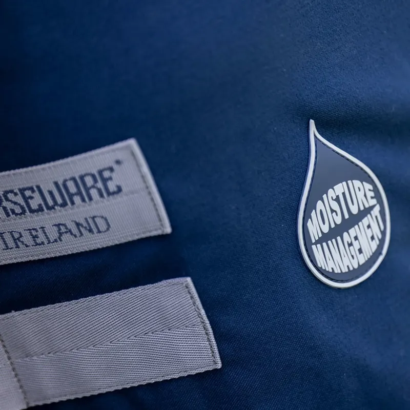 Amigo Stable Sheet - Navy/Titanium Grey and Silver-4