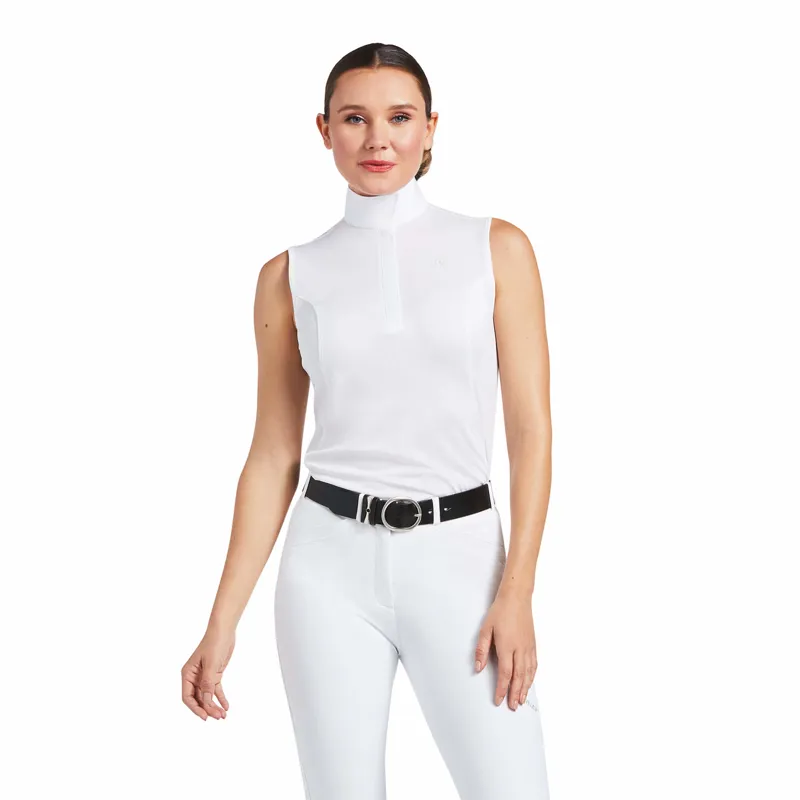 Ariat Aptos Sleeveless Show Shirt White