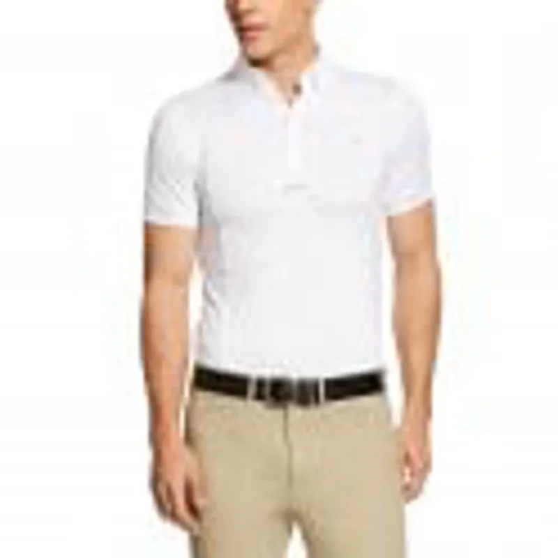 Ariat Mens Tek Short Sleeve Show Shirt White-1