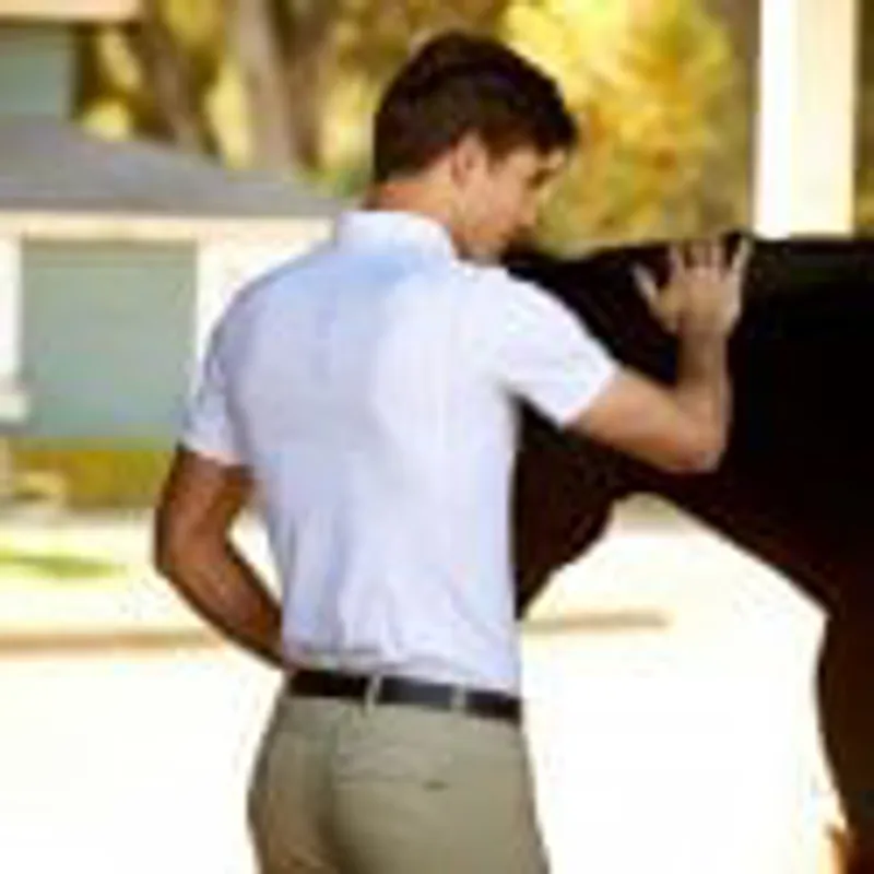 Ariat Mens Tek Short Sleeve Show Shirt White-2