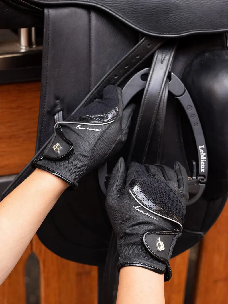 LeMieux Competition Gloves - Black-1