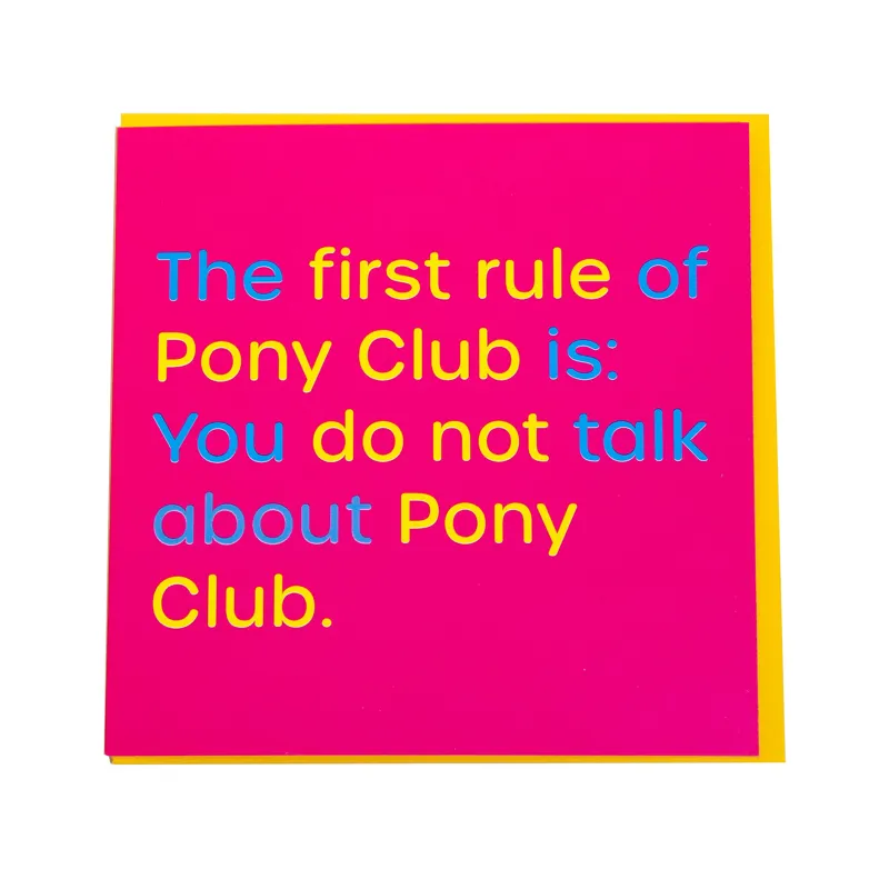 Gubblecote Humourous Greetings Card - Pony Club