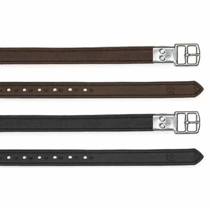 Bates Stirrup Leathers in Luxe Leather BLACK 