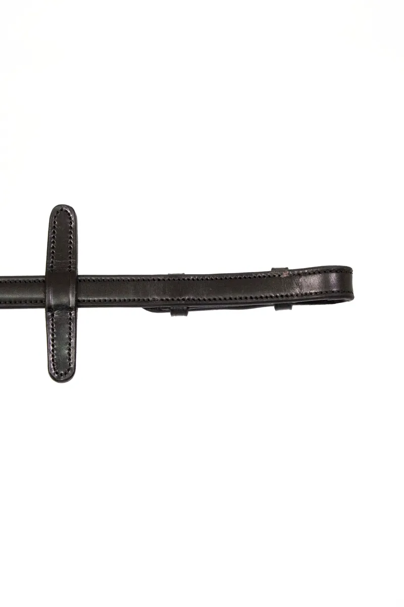 Henry James V-Grip Hybrid Rubber Reins with Leather Stoppers Black-1