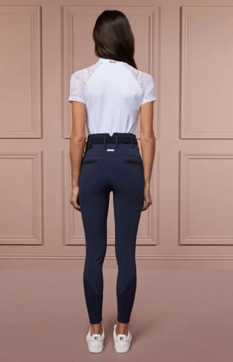 Holland Cooper Premium High Rise Breeches- Yale Blue-1