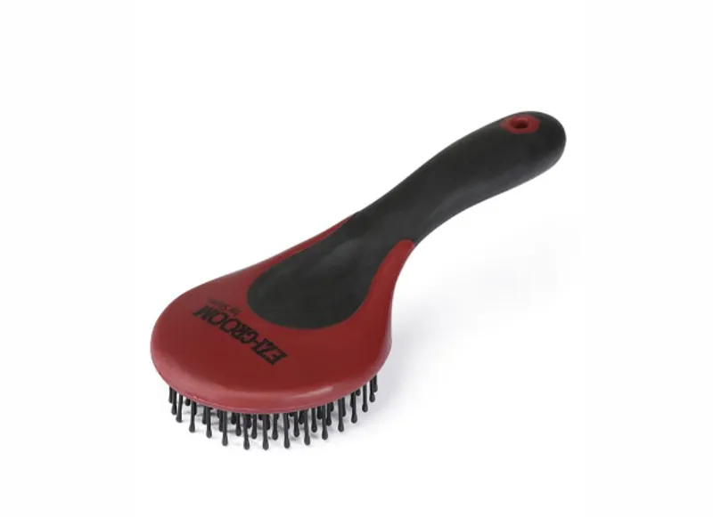 Ezi-groom Grip Mane and Tail Brush Burgundy one size