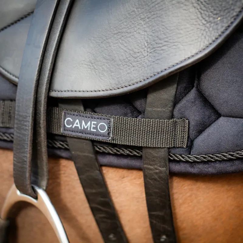 Cameo Suede Dressage Saddlecloth in Black-3