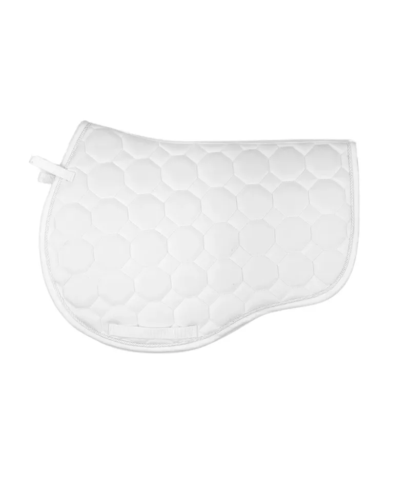 Cameo Suede GP/Jump Saddlecloth - White