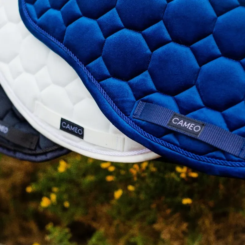 Cameo Suede GP/Jump Saddlecloth - White-1