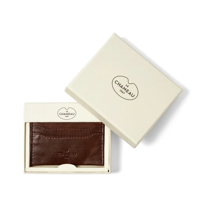 Le Chameau Card Wallet - Marron Fonce-1