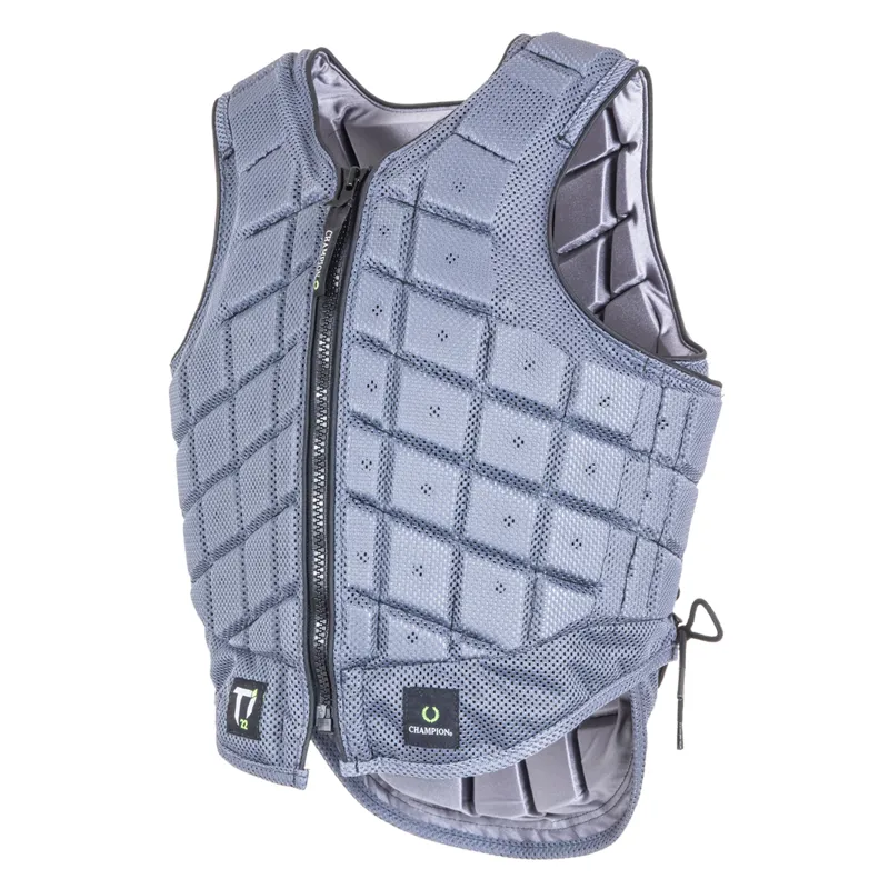 Champion Titanium Ti22 ADULT Body Protector SHORT BACK in Gun Metal Grey
