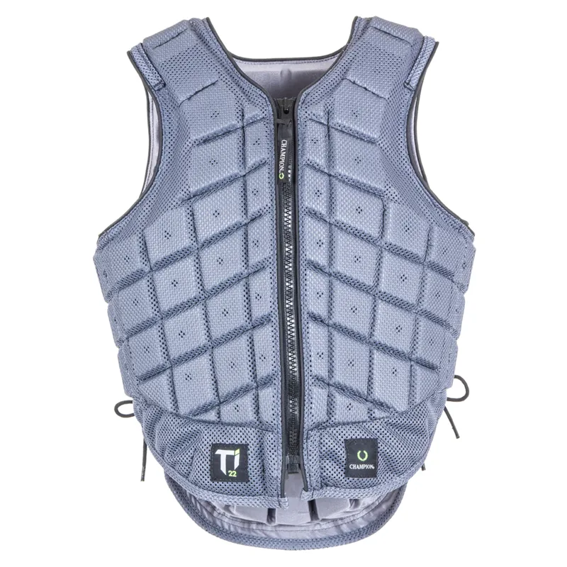 Champion Titanium Ti22 ADULT Body Protector SHORT BACK in Gun Metal Grey-2