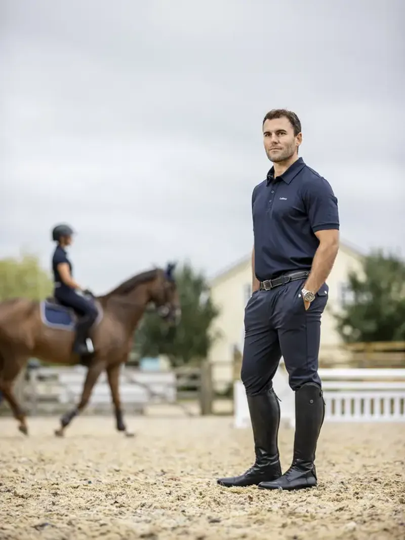 LeMieux Mens Elite Classic Pleated Breeches - Navy-2