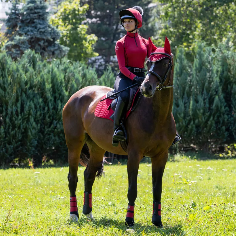 LeMieux Hat Silk - Chilli/Black-5