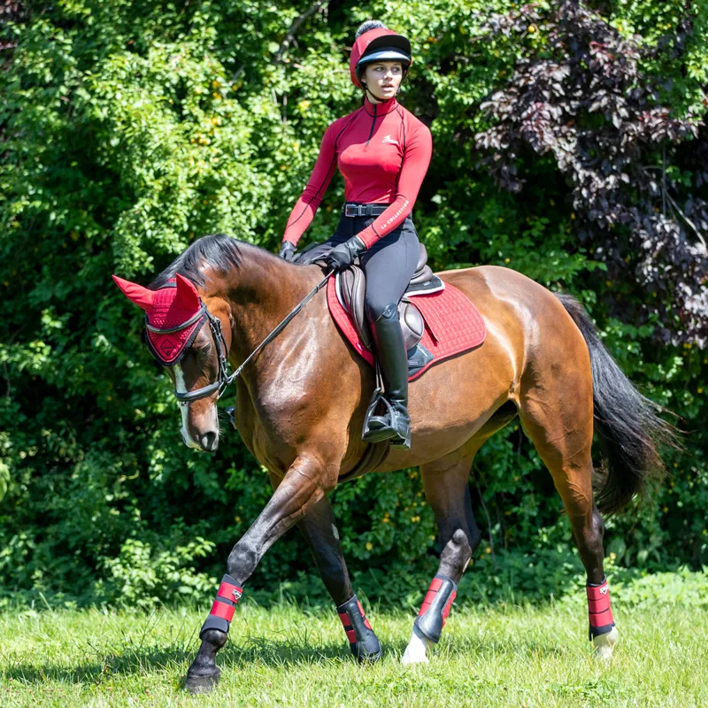 LeMieux Hat Silk - Chilli/Black-4