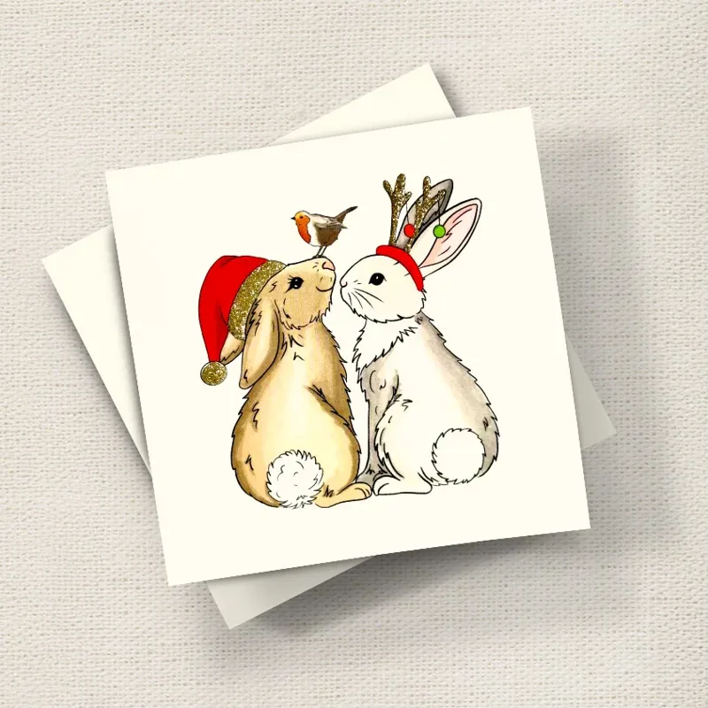 English Graphics 'Christmas Bunnies' Card