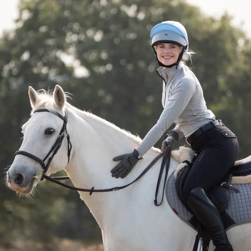 Charles Owen This Esme JS1 Pro Riding Skull Hat - Silver-5