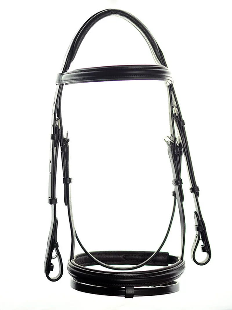 Ascot Comfort Flash Bridle Black