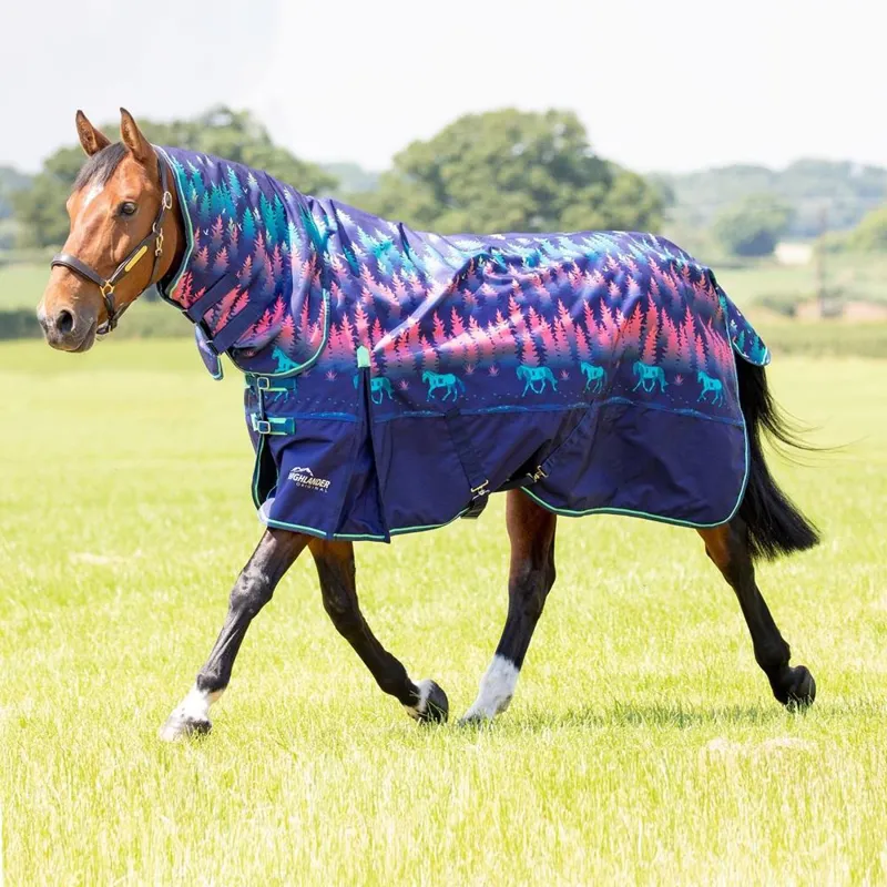 Shires Highlander Original 100 Turnout Combo Rug- Navy Forest