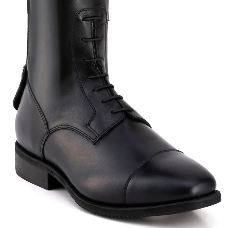 DeNiro Italo Laced Tall Riding Boots - Black-5