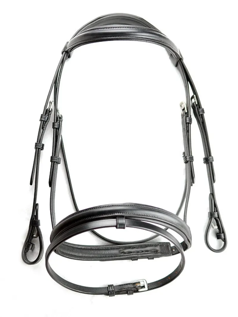 Dever Classic Comfort Flash Bridle Black