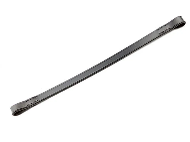 Dever Classic Plain Flat Leather Browband in Black