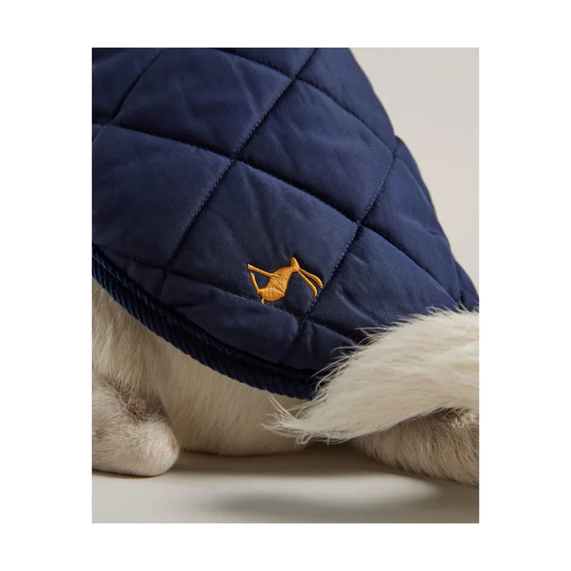 Joules Quilted Dog Coat - Navy -1