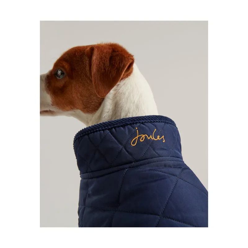 Joules Quilted Dog Coat - Navy -3