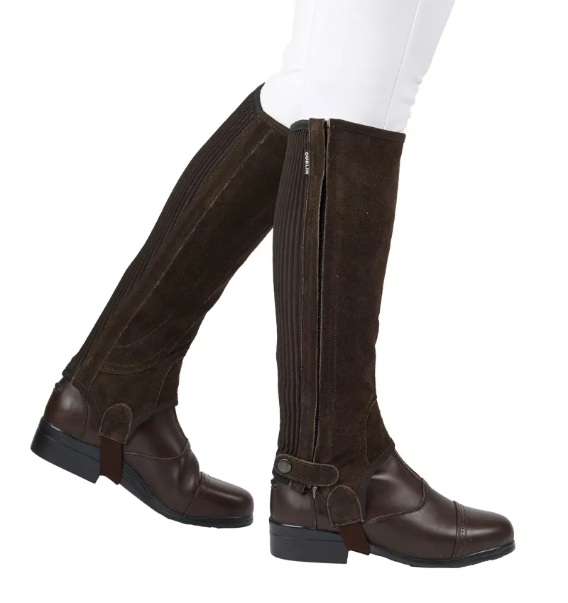 Dublin Suede Half Chaps Child Brown 