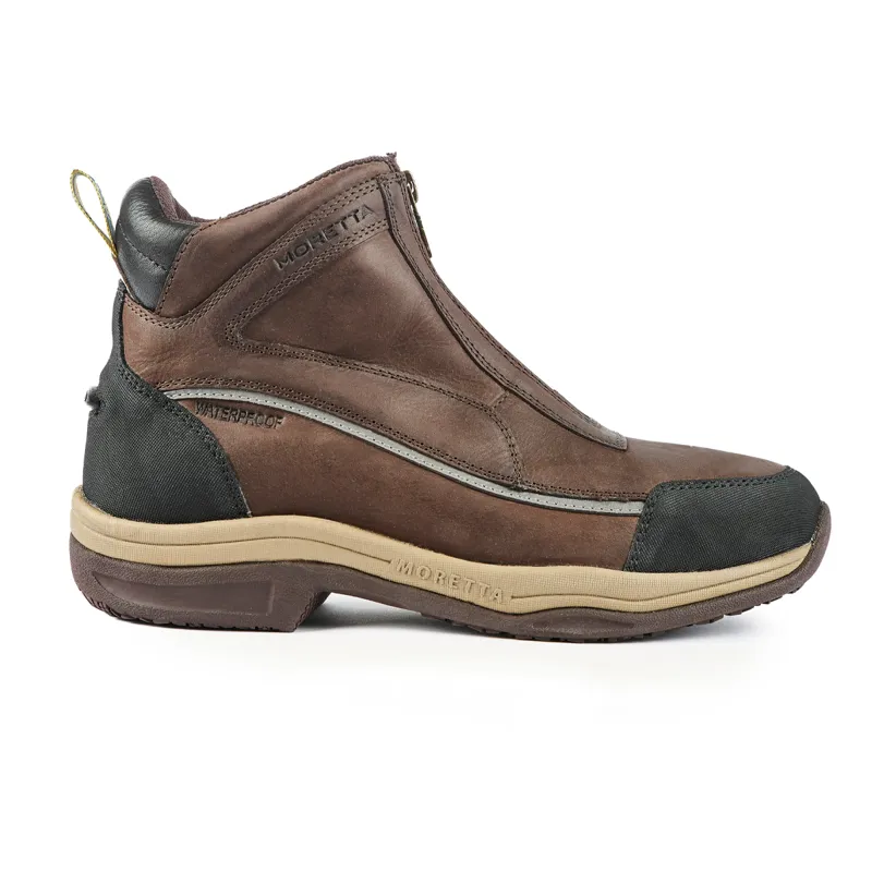 Moretta Vittoria Zip Front Boots Brown