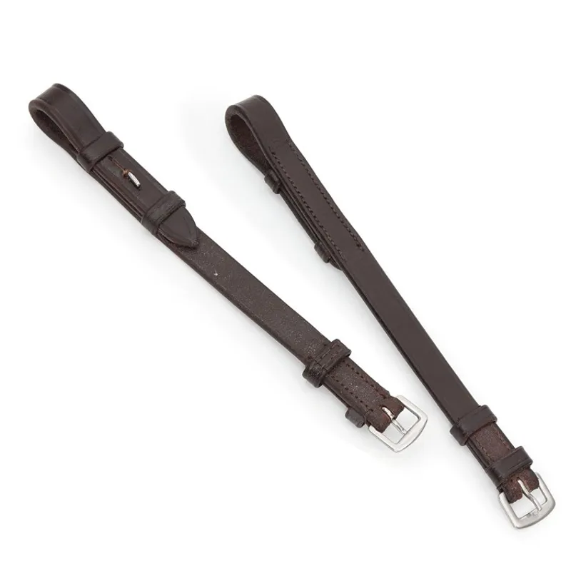 English Leather Cheek Piece Hook Stud Cob Brown 