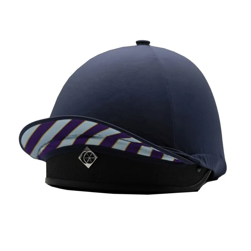 Equetech Official Junior Pony Club 2-In-1 Junior Lycra Hat Silk - Navy