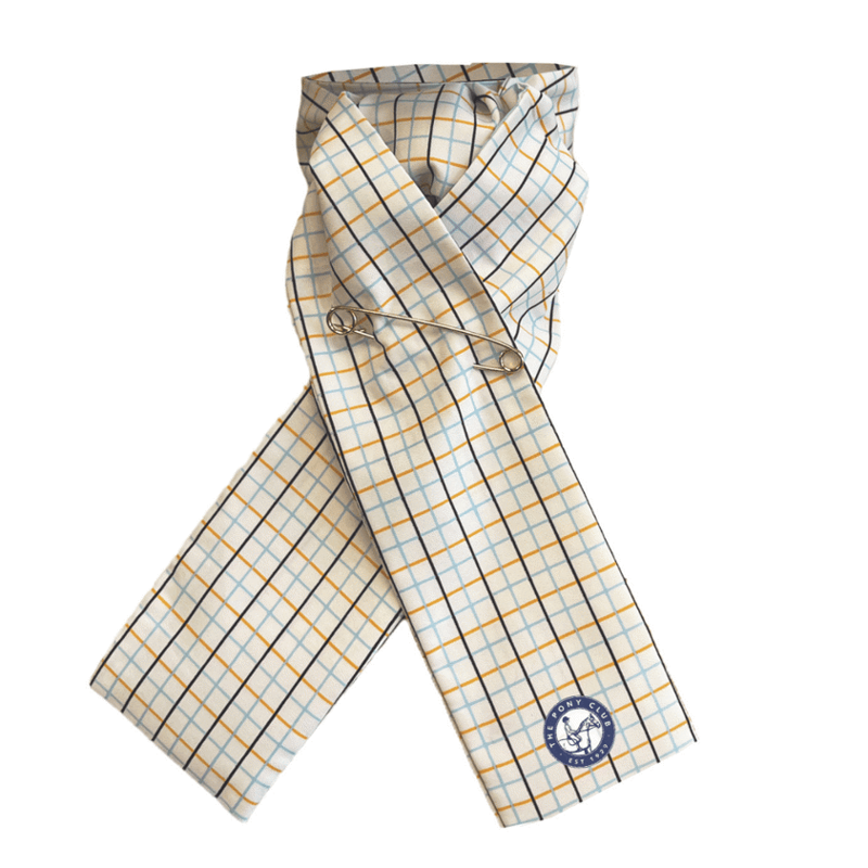 Equetech Official Junior Pony Club Self-Tying Stock Checked One Size