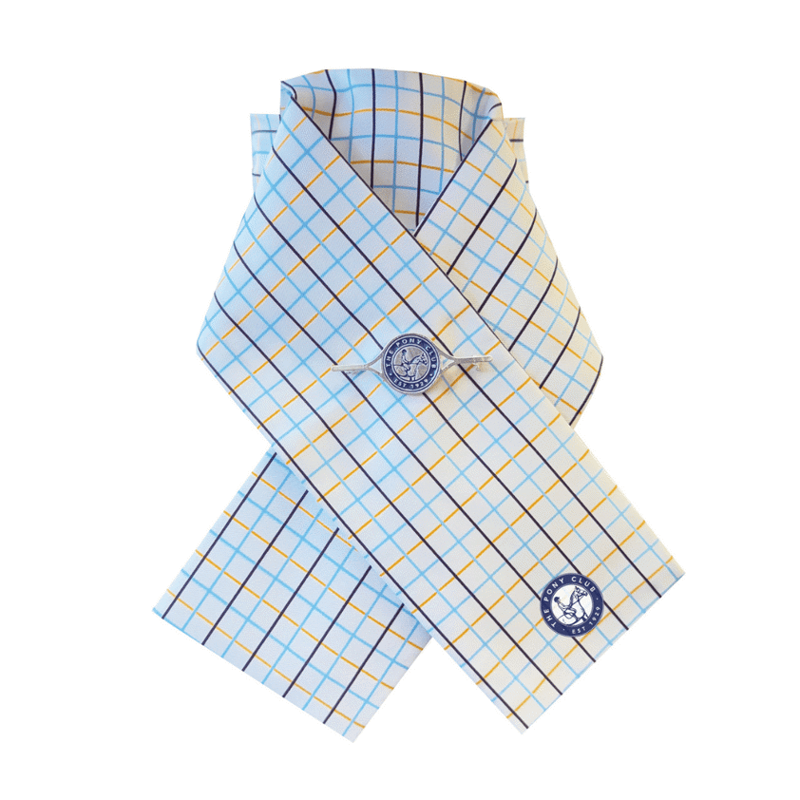 Equetech Official Pony Club Ready-Tied Stock Checked