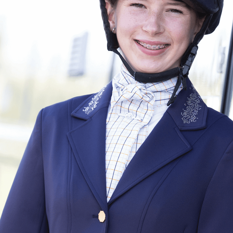 Equetech Official Pony Club Ready-Tied Stock Checked-1